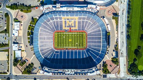 1170x2532px | free download | HD wallpaper: Michigan stadium, aerial ...