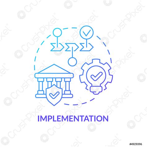 Implementation Blue Gradient Concept Icon Stock Vector 4929396 Crushpixel