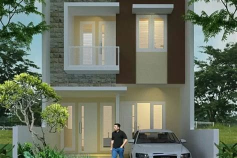 Inspirasi Simpel Dan Elegan Desain Rumah Minimalis Modern 2 Lantai Dengan Garasi Sederhana