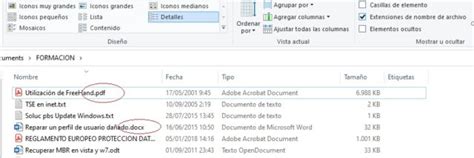 Vistas En El Explorador De Archivos Informática Cotidiana