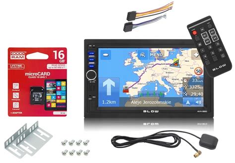 Radio Din Nawigacja Mapa Europy Gps Blow Sd Usb