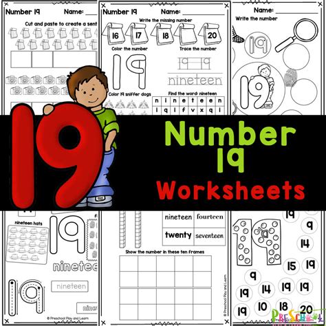 Number 19 Worksheet