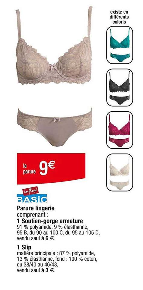 Promo Parure Lingerie Influx Basic Chez Cora ICatalogue Fr