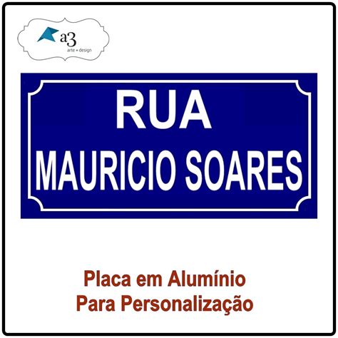 Placa De Rua Personalizada Seu Nome Em Alum Nio R Em