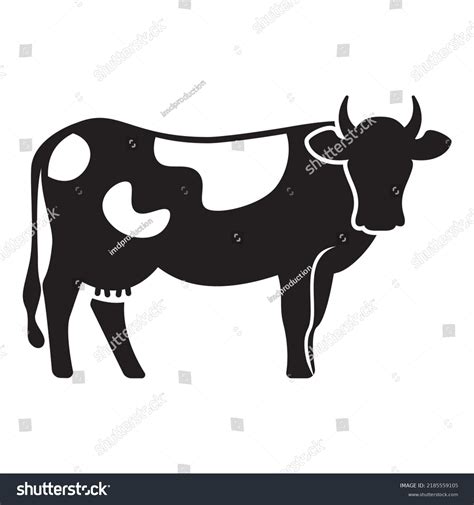 Cow Farm Animal Icon Cow Silhouette Stock Vector (Royalty Free) 2185559105 | Shutterstock