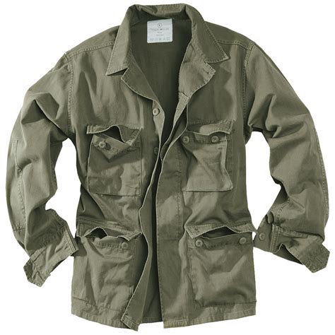 Surplus Army Style Lightweight BDU Mens Cotton Military Jacket Washed ...