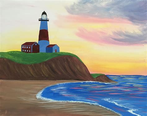 Montauk Lighthouse Painting at PaintingValley.com | Explore collection ...