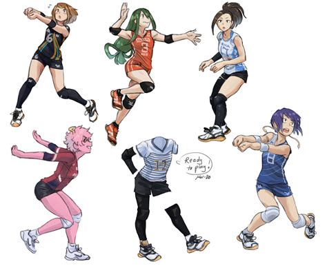 Volleyball girls (pose practice) by KoiHorkka on DeviantArt