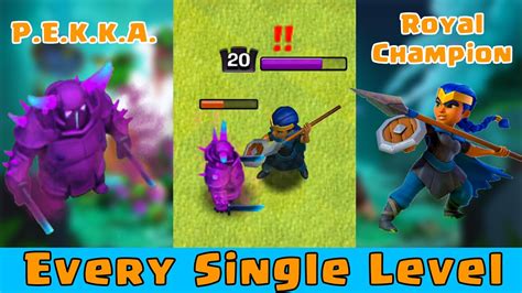 Every Level Pekka Vs Every Level Royal Champion Clash Of Clans Youtube