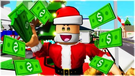 VIREI PAPAI NOEL E DEI ROBUX DE VERDADE NO BROOKHAVEN RP YouTube