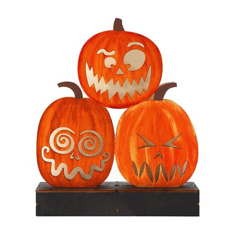 Halloween Led Pumpkins Lights Battery Operated Orange Pumpkins Lights