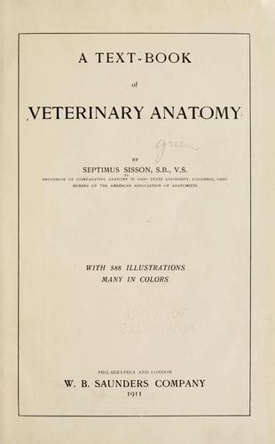 A Textbook Of Veterinary Anatomy By Septimus Sisson Open Library