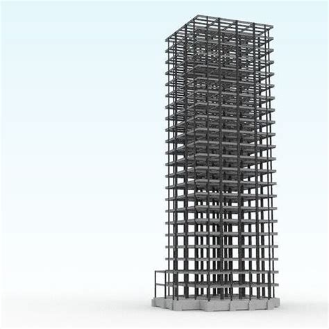 Steel-frame high-rise building 3D model | CGTrader