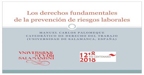 Los Derechos Fundamentales De La Prevenci N De Riesgos Pdf