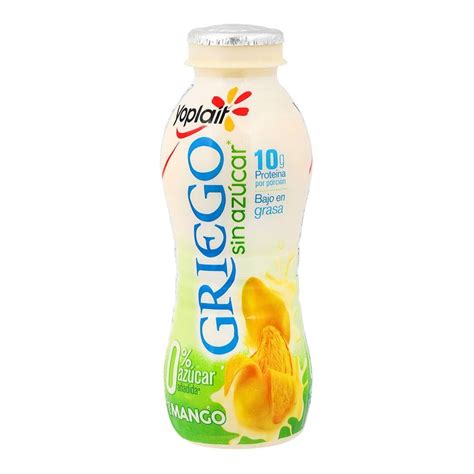 Yoghurt bebible Yoplait Griego mango sin azúcar bajo en grasas 220 g