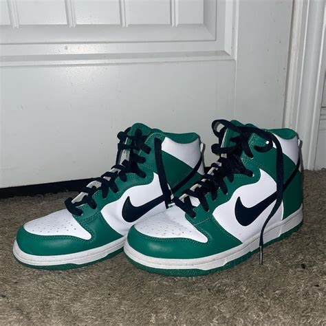 Green high top jordan 1s - Depop