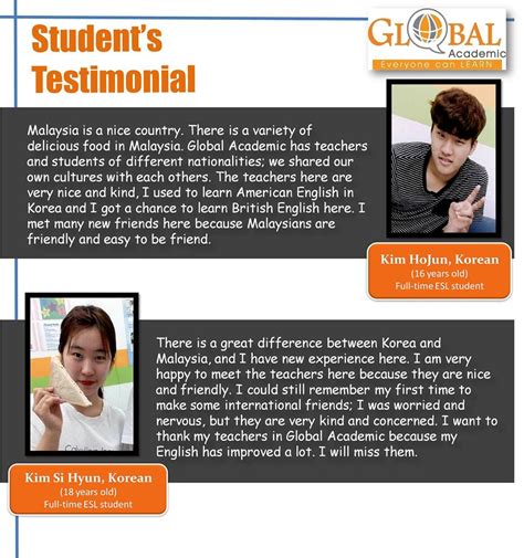 Student's Testimonial - Global Academic