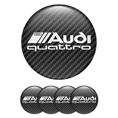 Audi Wheel Emblems For Center Caps White Black Logo Wheel Emblems