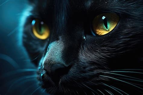 Hermoso Gato Negro Foto Premium