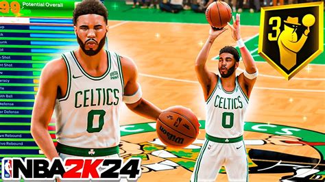 HOW TO MAKE JAYSON TATUM INSANE BUILD IN NBA 2K24 YouTube