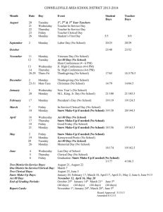 Month - Connellsville Area School District