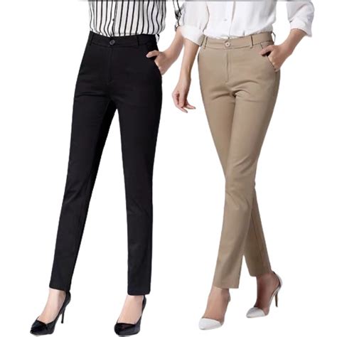 Black Slacks Pants For Women S Xl Stretchable Officewear Formal Pants Shopee Philippines