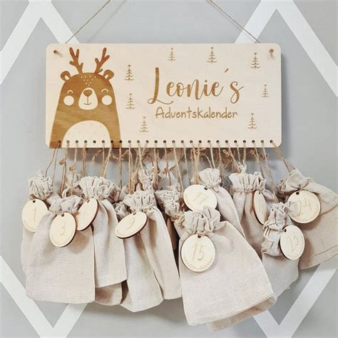 Personalisierter Adventskalender Mit Name Weihnachten Etsy De