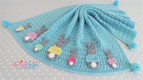 CROCHET BLANKET PATTERN Bunny Parade Blanket Crochet pattern | Etsy