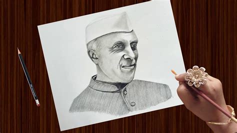 How To Draw Nehru Jawaharlal Nehru Drawing Easy Chacha Nehru Drawing