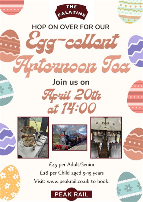 Egg Cellent Afternoon Tea Heritage Railway And Steam Train Rides