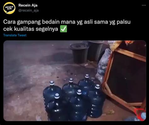 Pria Ini Tunjukan Cara Bedakan Galon Aqua Asli Dan Palsu Ternyata