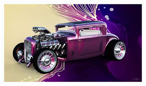 CUSTOM HOT ROD POSTER 3D Render | RenderHub Gallery