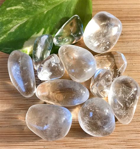 Tumbled Clear Quartz Stone With T Bag And Note