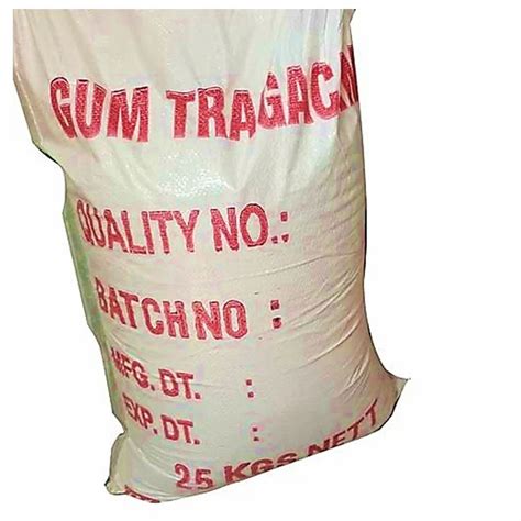 powder industry grade tragacanth gum packaging type hdpe bag