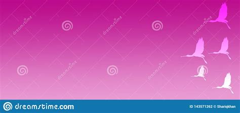 Header Background Birds Eurasian Spoonbills On Magenta Background