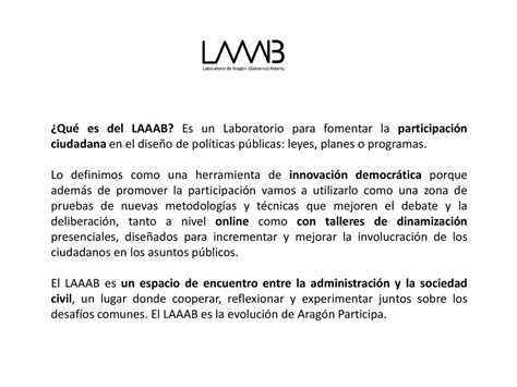 Qu Es Del Laaab Es Un Laboratorio Para Fomentar La Participaci N