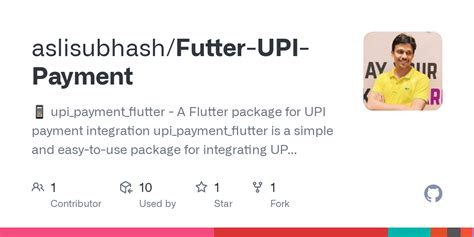 Github Aslisubhash Futter Upi Payment Upi Payment Flutter A