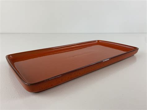 Melitta Ceracron Stockholm Serving Plate Orange Red Rectangle