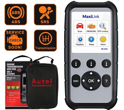 Autel MaxiLink ML629 OBD2 Scanner Car Diagnostic Scan Tool ABS SRS