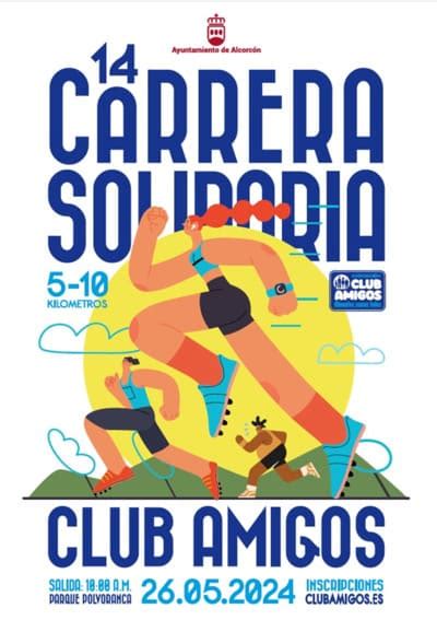 XIV Carrera Solidaria Club Amigos en Alcorcón el domingo 26 de mayo de 2024