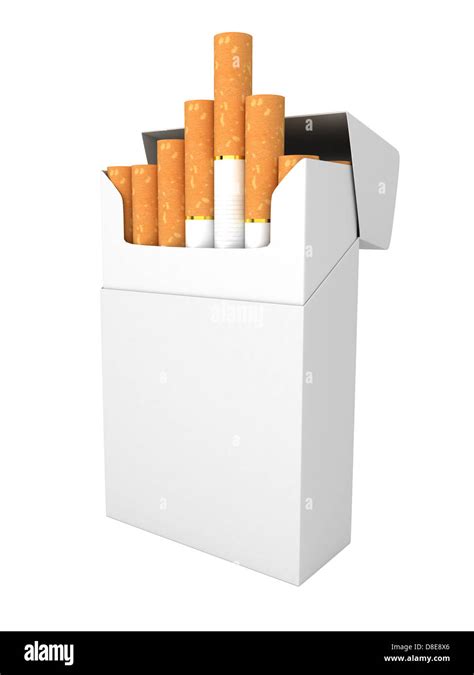 Open Full Pack Of Cigarettes Isolated Stock Photo Alamy