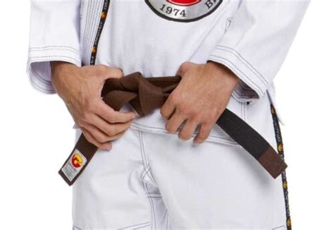 Faixa Drag O Jiu Jitsu Marrom Ponta Vermelha Adulto Drag O Kimonos