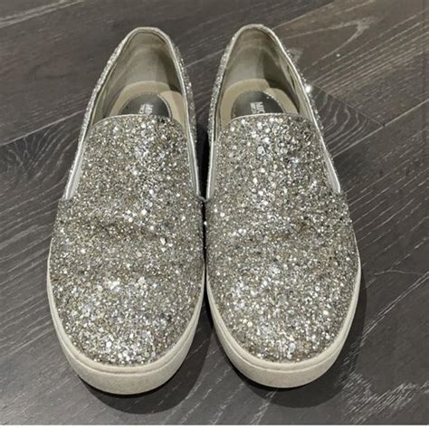 Michael Kors Keaton Glitter Slip On Sneaker Lightly Depop