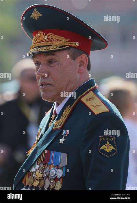 Moscow Russia 9th May 2016 Army General Valery Gerasimov Chief