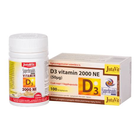 JutaVit Vitamin D3 2000NE 100 Kapsula Dodatak Prehrani Kana