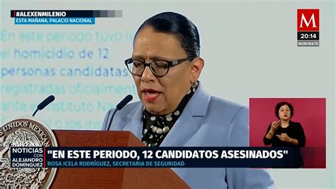 Datos de homicidios contra candidatos en la conferencia mañanera Grupo