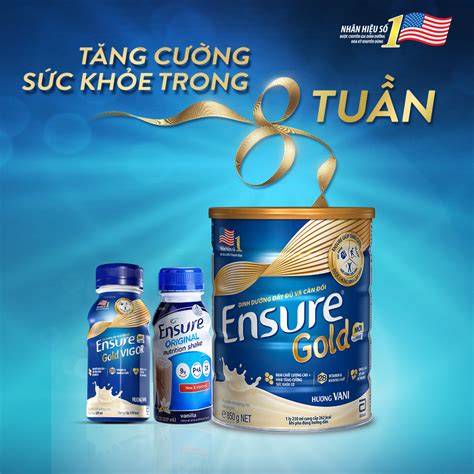 Combo 3 lon Thực phẩm dinh dưỡng y học Ensure Gold 850g hương Vani