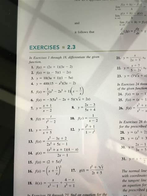 Solved Differentiate The Given Function Fx 2x 13x