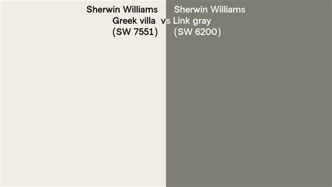 Sherwin Williams Greek Villa Vs Link Gray Side By Side Comparison