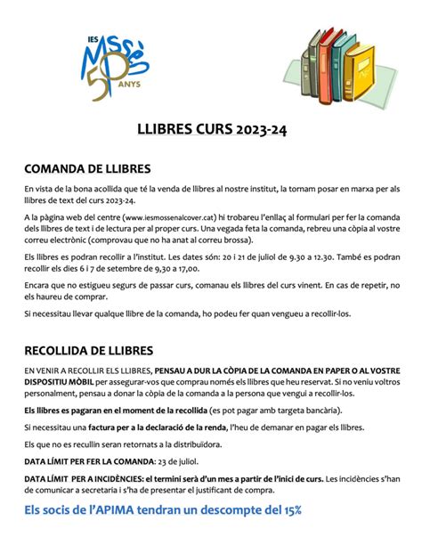 Llibres De Text Ies Moss N Alcover